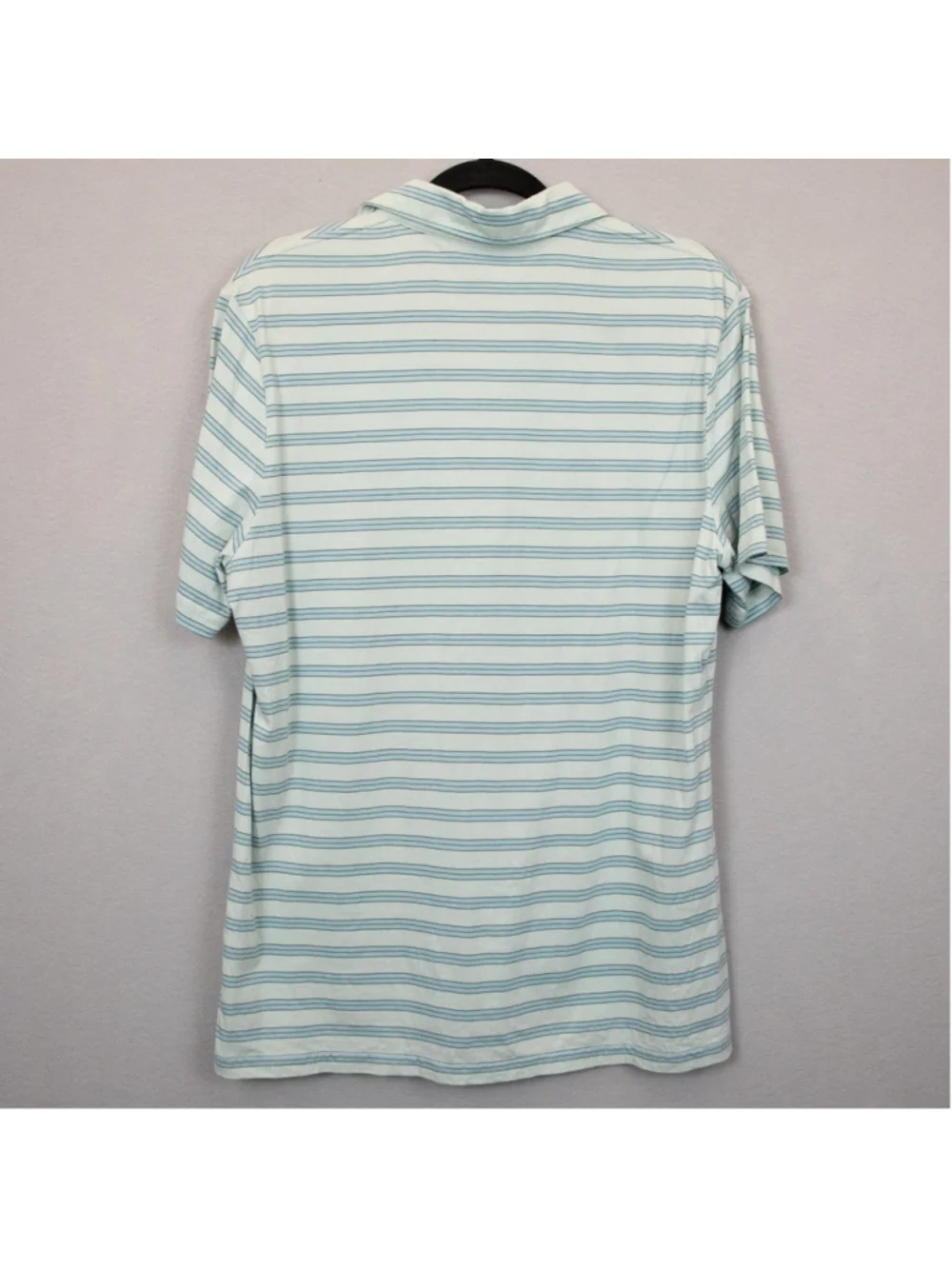 Criquet light blue stripe slim fit polo shirt-M